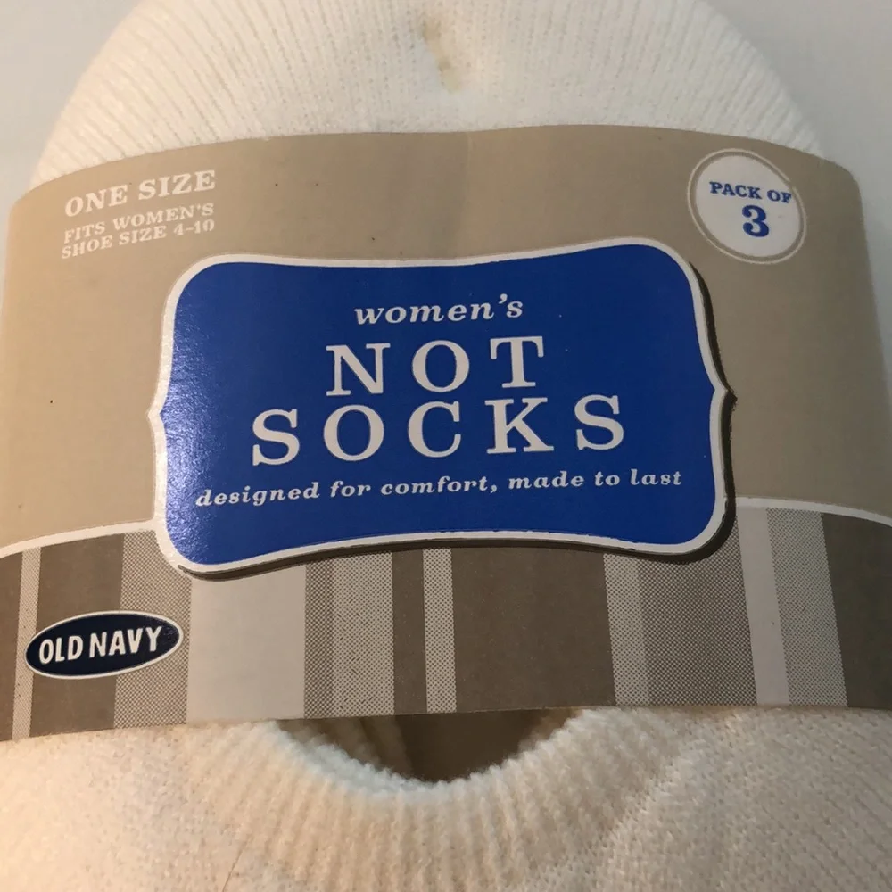 Old Navy Not Socks 3 Pack NWT
